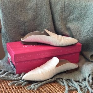 Kristin Cavallari - Capri white leather slides